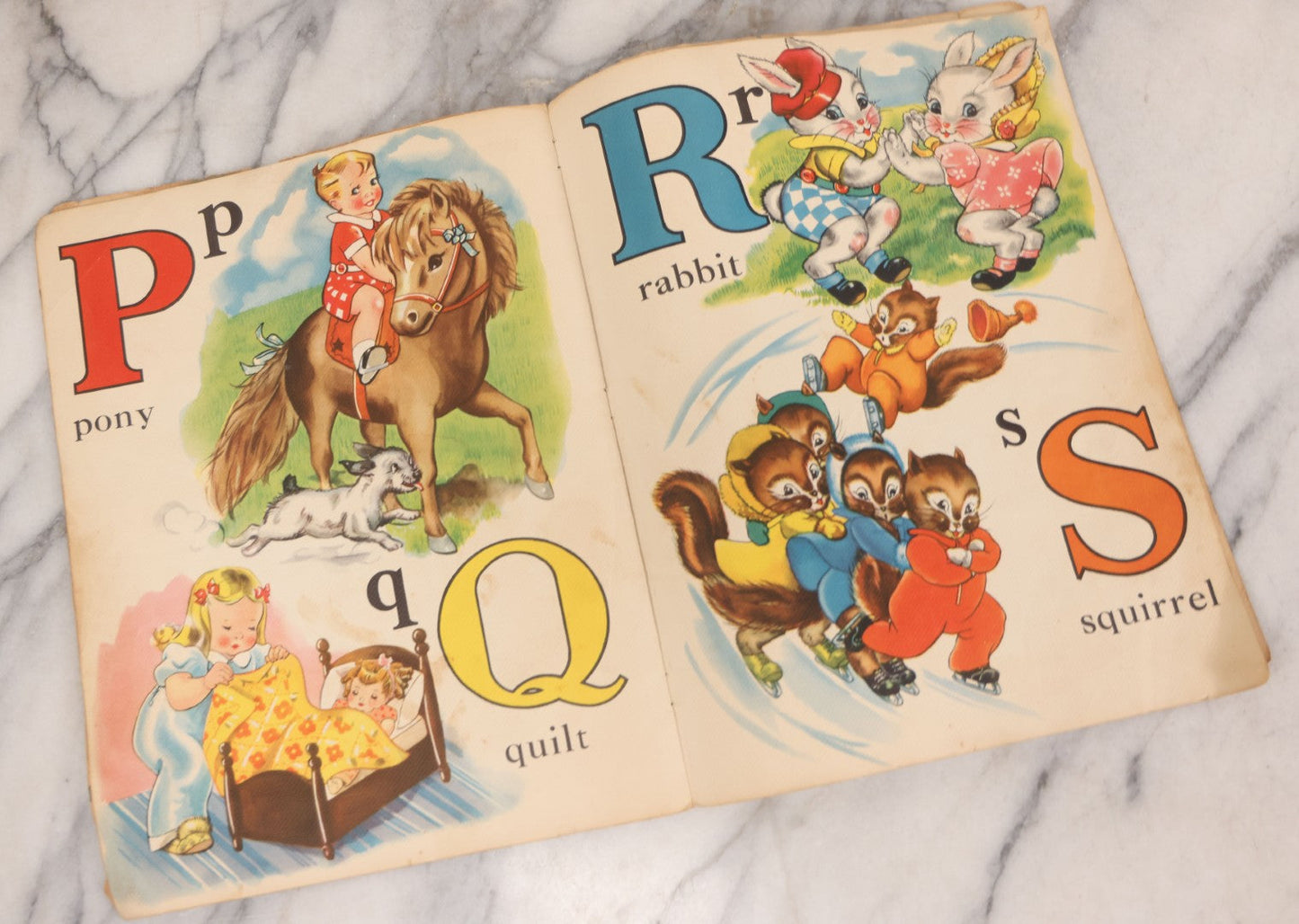 Lot 142 - Pair Of Vintage Children's Booklets Including "Nursery Rhymes" And "A.B.C.," Both Published By Merrill Publishing Co., Chicago, Illinois, 1939, Illustrated By Florence Salter