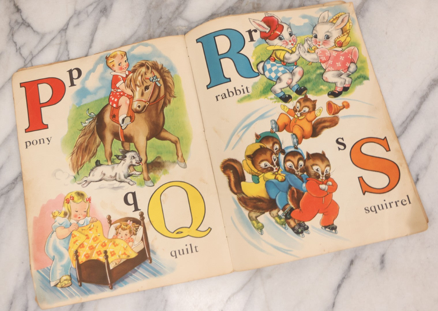 Lot 142 - Pair Of Vintage Children's Booklets Including "Nursery Rhymes" And "A.B.C.," Both Published By Merrill Publishing Co., Chicago, Illinois, 1939, Illustrated By Florence Salter