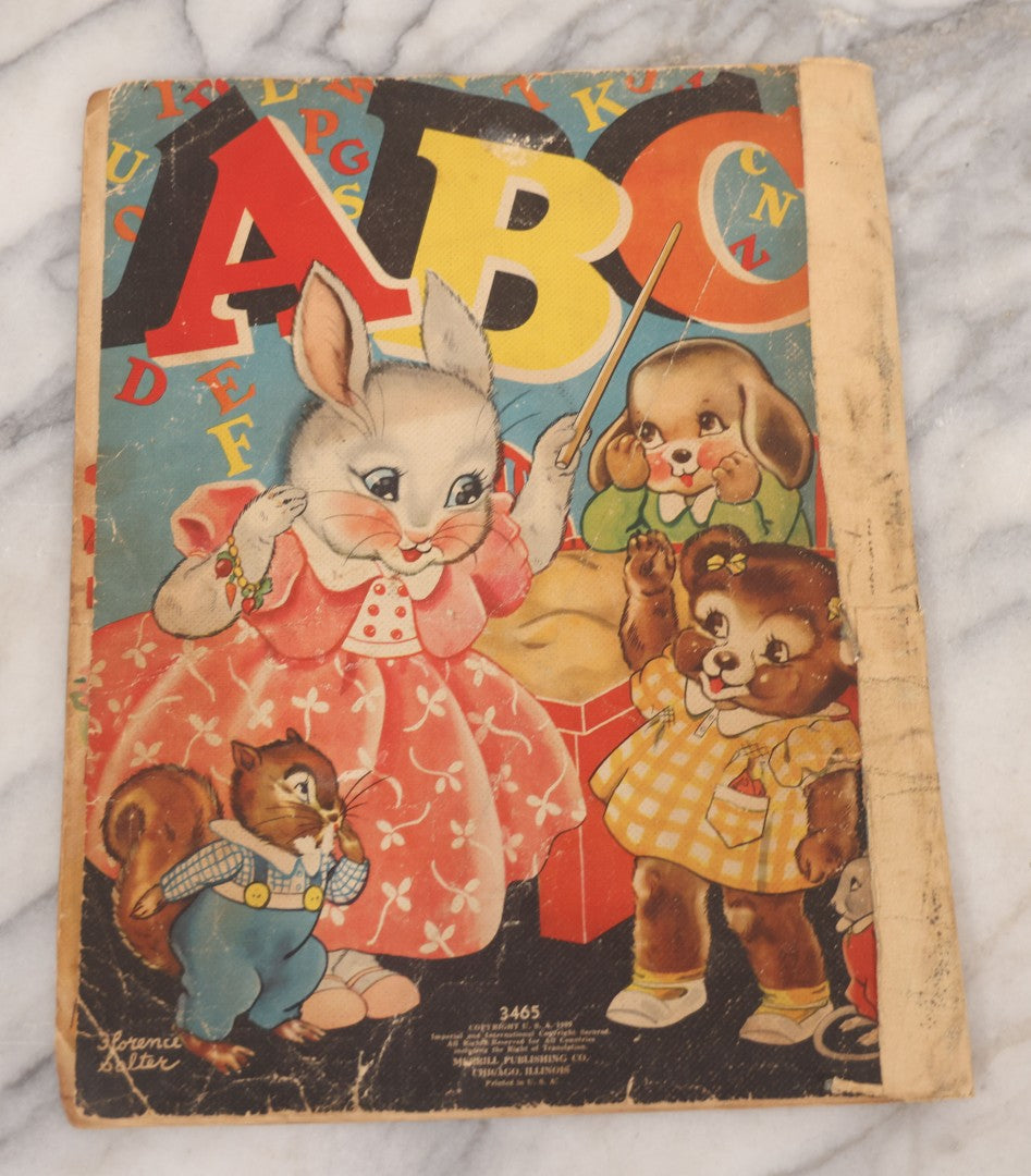 Lot 142 - Pair Of Vintage Children's Booklets Including "Nursery Rhymes" And "A.B.C.," Both Published By Merrill Publishing Co., Chicago, Illinois, 1939, Illustrated By Florence Salter