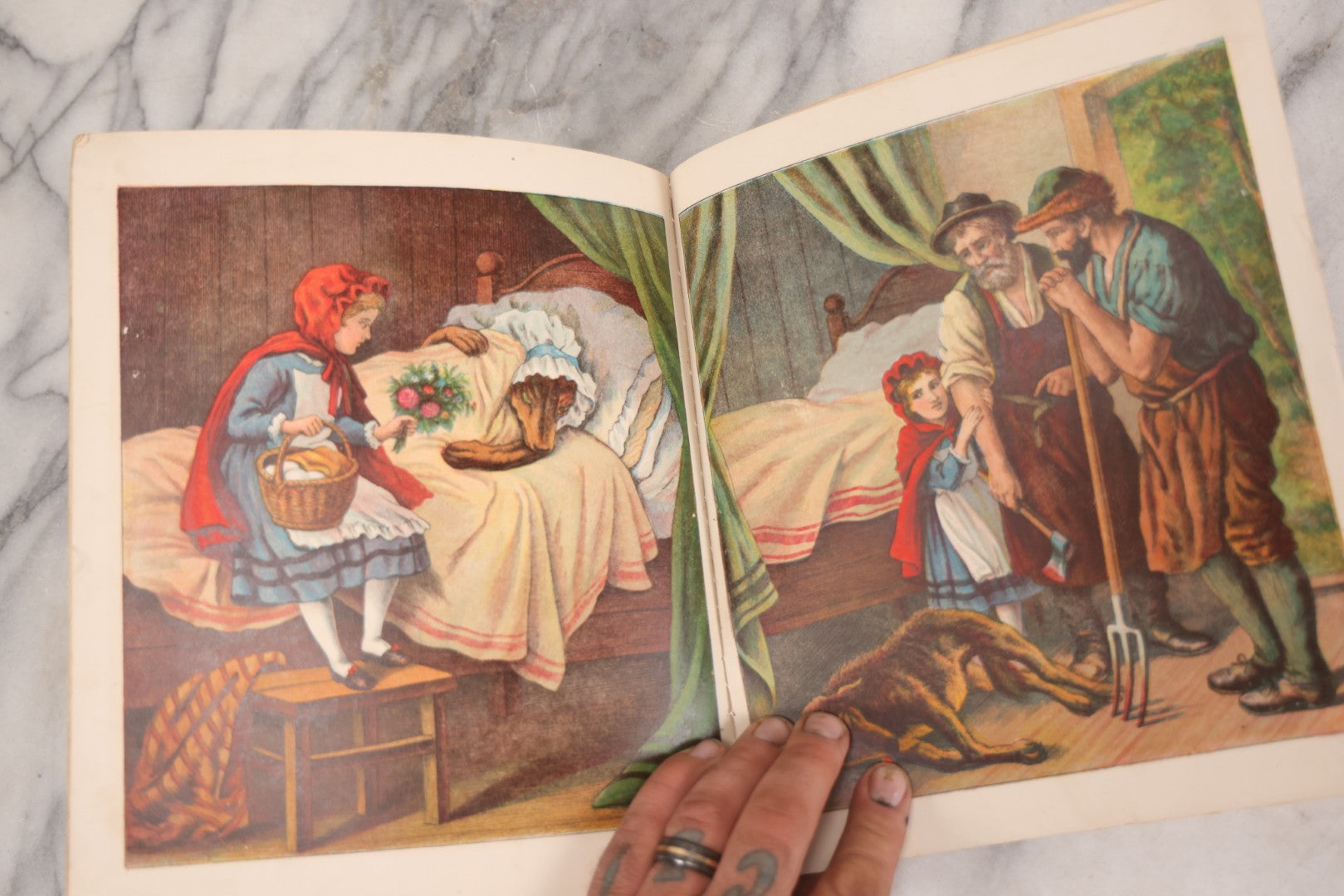 Lot 143 - Pair Of Antique Children's Books With Chromolithographs Including "Little Red Riding Hood" And "The Three Bears," Published By McLoughlin Bros., New York