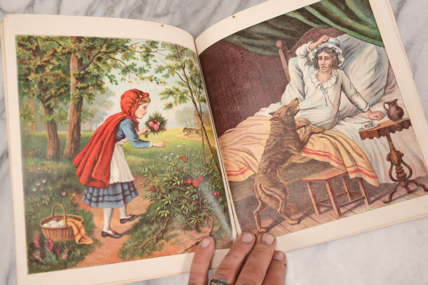 Lot 143 - Pair Of Antique Children's Books With Chromolithographs Including "Little Red Riding Hood" And "The Three Bears," Published By McLoughlin Bros., New York