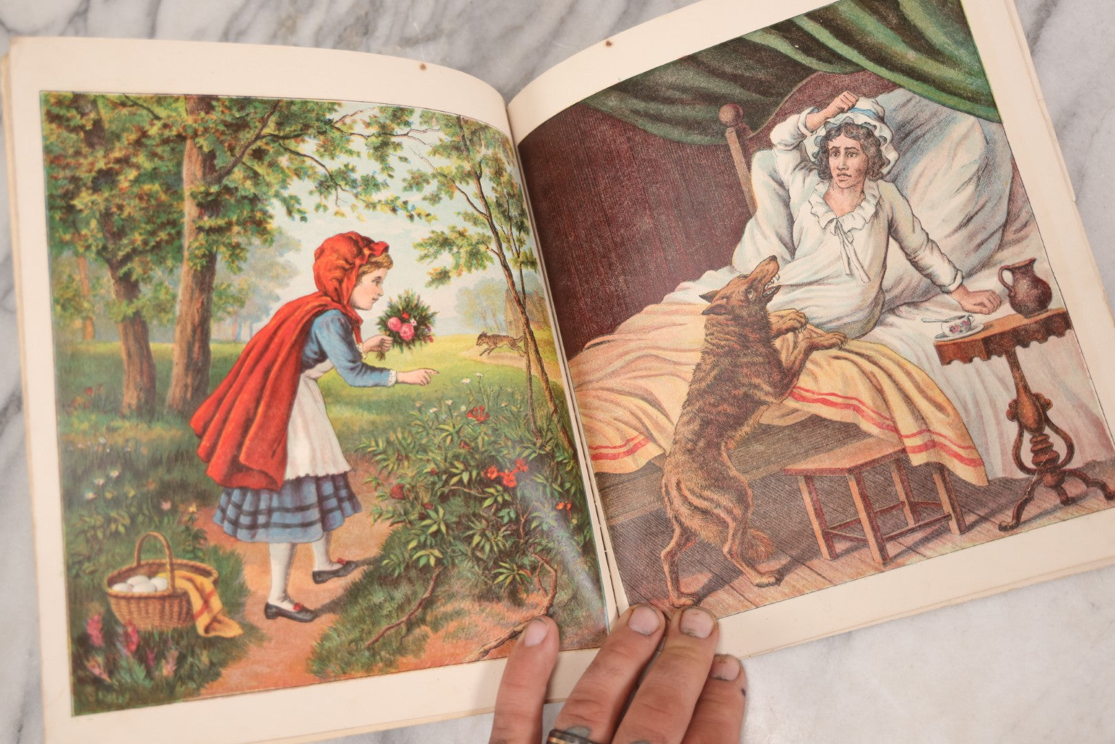 Lot 143 - Pair Of Antique Children's Books With Chromolithographs Including "Little Red Riding Hood" And "The Three Bears," Published By McLoughlin Bros., New York