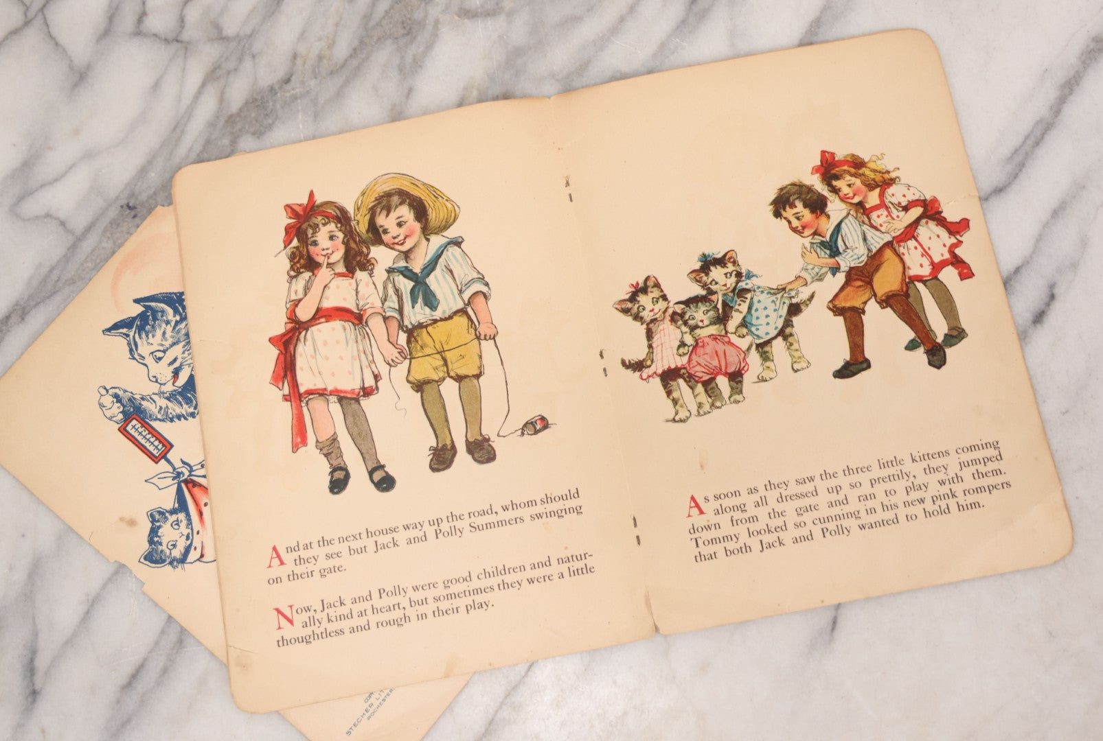 Lot 144 - "What Happened To Tommy," Antique Illustrated Children's Booklet By Frances Brundage, Published By Stecher Lithographic Co., Rochester, New York, 1921