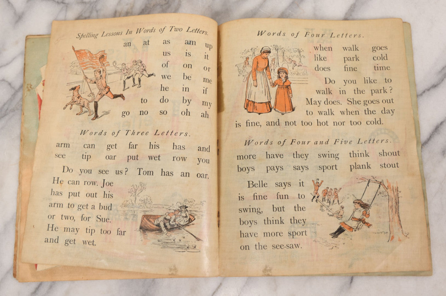 Lot 145 - "Starry Flag A.B.C." Antique Linen Children's Book, Published By McLoughlin Bros., New York, 1899, Spanish-American War Era Patriotic Theme