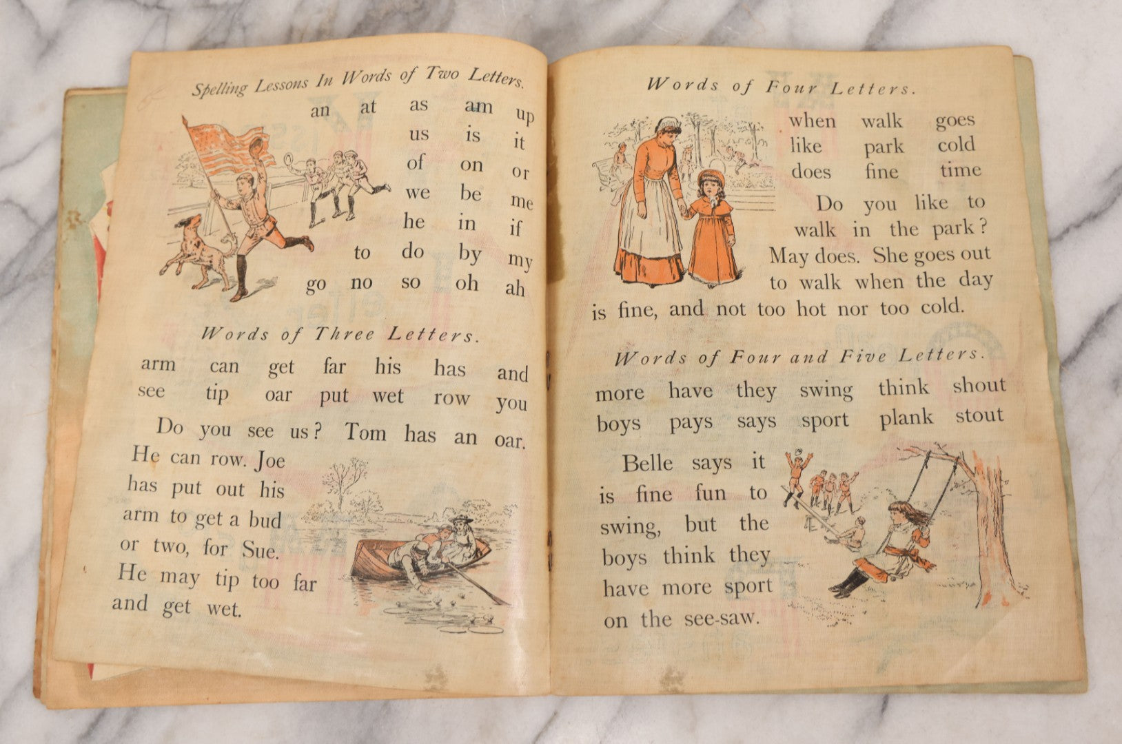 Lot 145 - "Starry Flag A.B.C." Antique Linen Children's Book, Published By McLoughlin Bros., New York, 1899, Spanish-American War Era Patriotic Theme