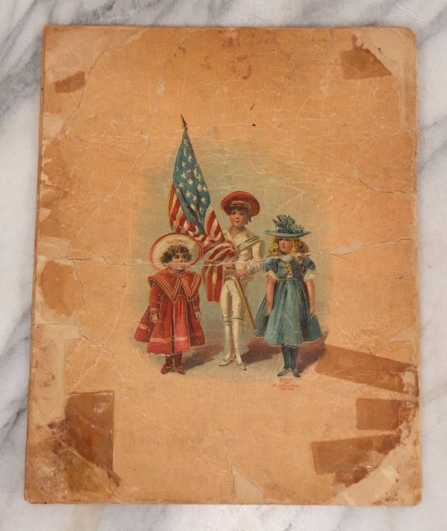 Lot 145 - "Starry Flag A.B.C." Antique Linen Children's Book, Published By McLoughlin Bros., New York, 1899, Spanish-American War Era Patriotic Theme