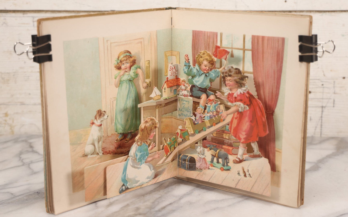Lot 146 - "The Pets' Panorama," Antique Children's Pop-Up Book, Published By Ernest Nister, London, And E.P. Dutton & Co., New York, Printed In Bavaria, Circa 1895