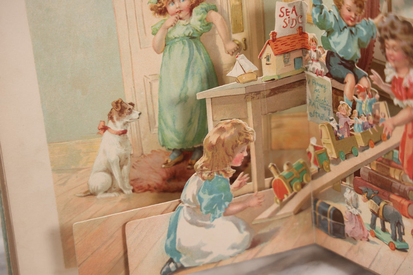 Lot 146 - "The Pets' Panorama," Antique Children's Pop-Up Book, Published By Ernest Nister, London, And E.P. Dutton & Co., New York, Printed In Bavaria, Circa 1895