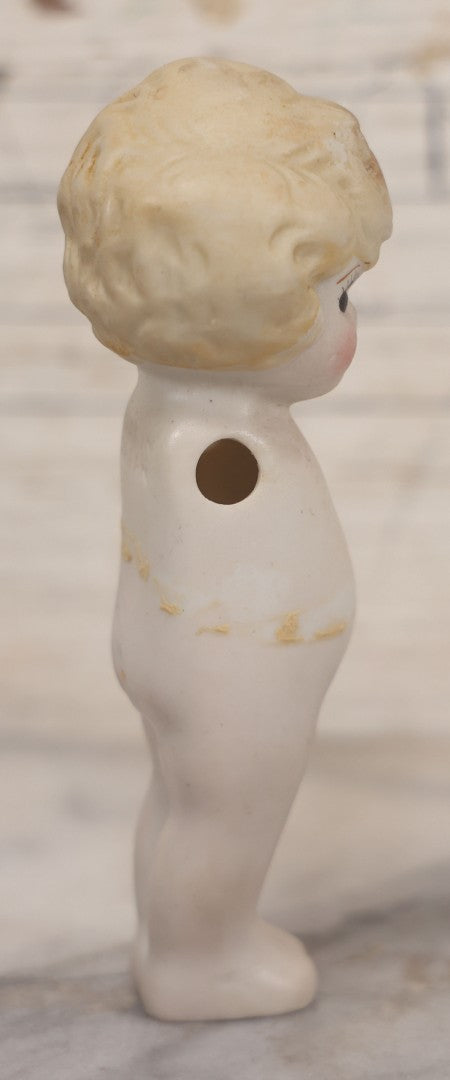 Lot 150 - Vintage Bisque Blond Kewpie Doll, Marked Made In Japan, Missing Arms And Clothes, 5" H