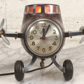 Lot 011 - Vintage Bakelite Airplane Form Clock With Internal Lamp, Note Clock Does Not Work And Both Propellers Missing One Blade