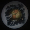 Lot 026 - Antique Hand Colored Odd Fellows I.O.O.F. Magic Lantern Glass Slide With Wood Holder, No. 10 The Globe, Manufactured By The Henderson-Ames Co., Kalamazoo, Michigan