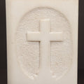 Lot 040 - Antique Carved Marble Book-Form Bible With Cross Motif, Funerary Or Devotional Token, Likely Gravestone Carver's Sample Or Memorial Keepsake, Circa Late 19th To Early 20th Century