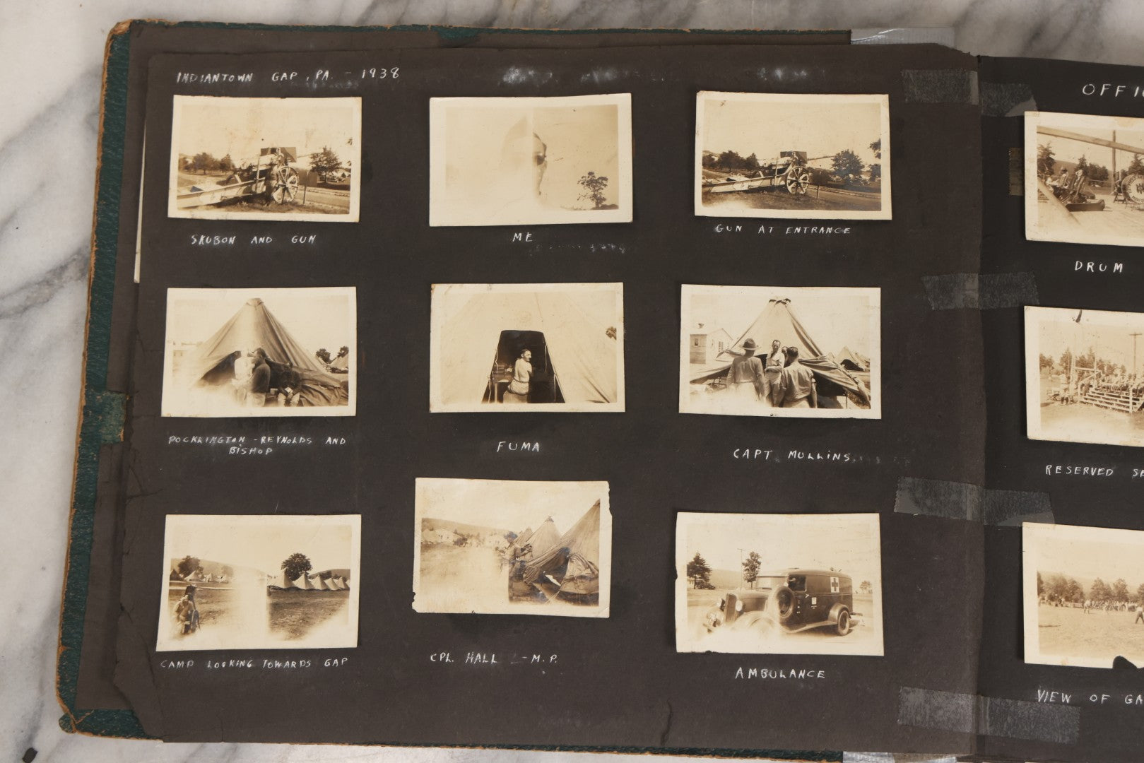 Lot 046 - Pair Of Vintage Snapshot Photo Albums Containing 600+ Photos Of Army National Guard Training & Life In The Lead Up To World War Two, 1938–1942, Albums Of Sgt. D.L. Dressler, With Notes Referencing Dec. 7, 1941 Pearl Harbor, Many Domestic Bases