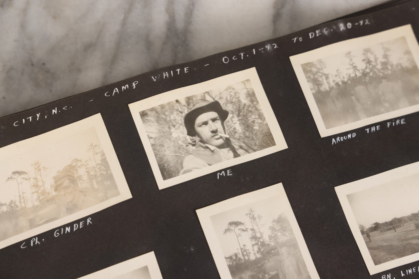 Lot 046 - Pair Of Vintage Snapshot Photo Albums Containing 600+ Photos Of Army National Guard Training & Life In The Lead Up To World War Two, 1938–1942, Albums Of Sgt. D.L. Dressler, With Notes Referencing Dec. 7, 1941 Pearl Harbor, Many Domestic Bases