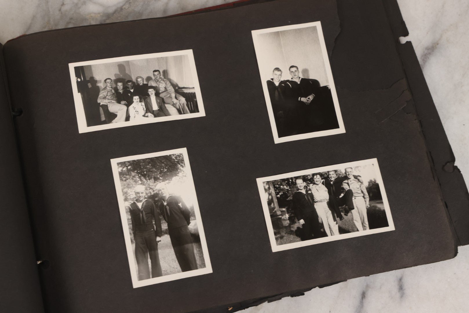 Lot 046 - Pair Of Vintage Snapshot Photo Albums Containing 600+ Photos Of Army National Guard Training & Life In The Lead Up To World War Two, 1938–1942, Albums Of Sgt. D.L. Dressler, With Notes Referencing Dec. 7, 1941 Pearl Harbor, Many Domestic Bases