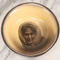Lot 094 - Antique Ceramic Portrait Bowl With Young Woman's Image, 7-1/2" Diameter