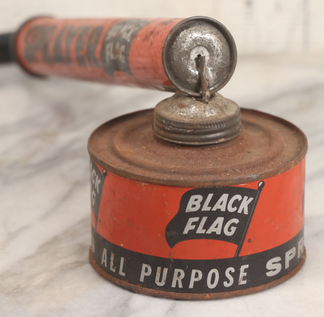 Lot 098 - Vintage Black Flag Metal Font Hand Pump Bug Sprayer