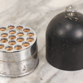 Lot 105 - Vintage Chrome And Black Dome Cigarette Holder With Lid