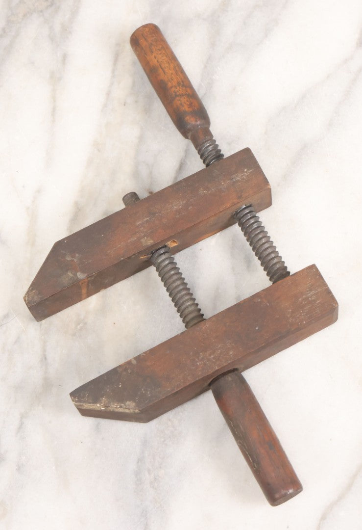 Lot 107 - Pair Of Antique Narragansett Machine Co. Model No. 815 Small Woodworking Clamps, Providence, R.I., Stamped “Boiler Dept.”