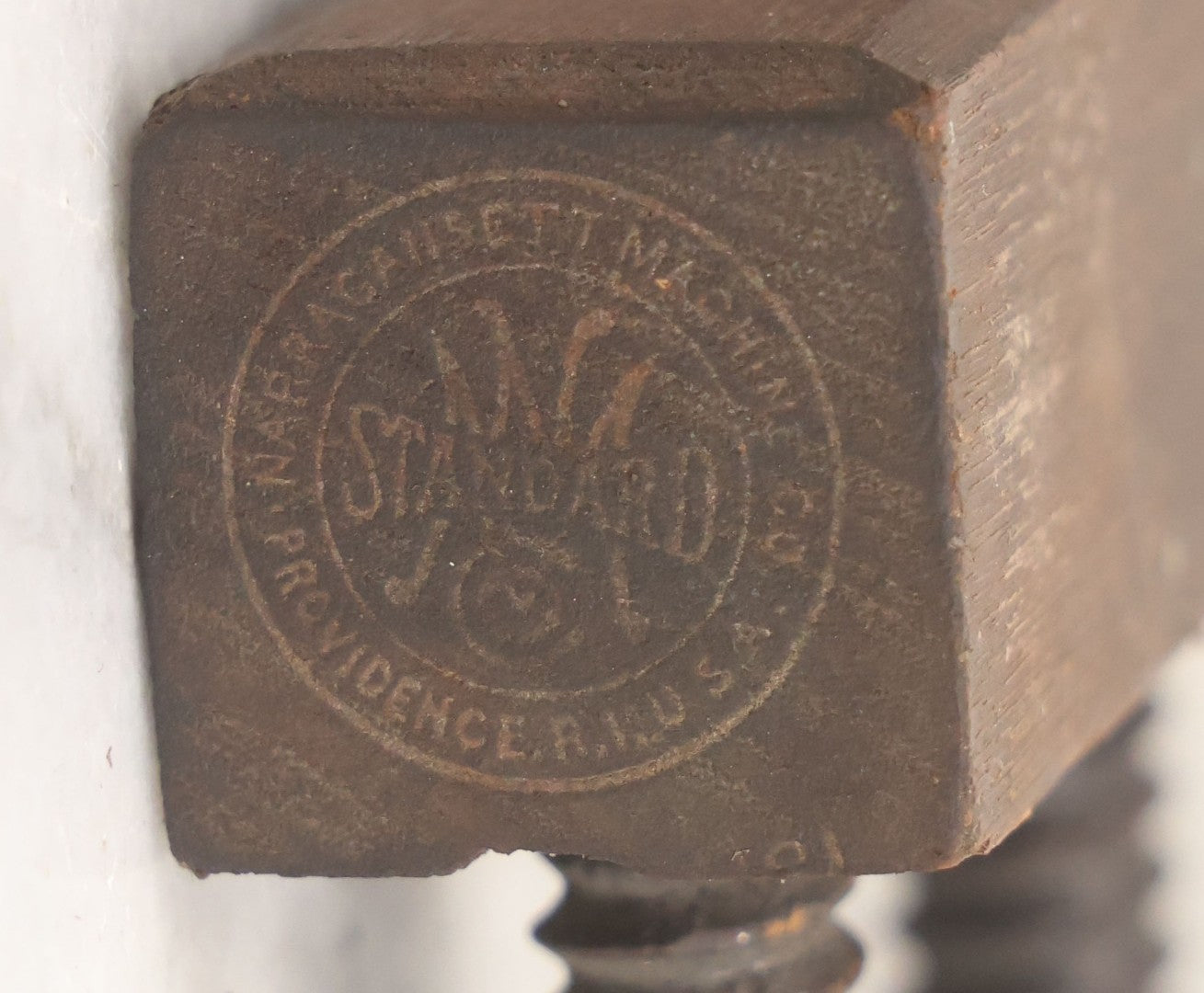 Lot 107 - Pair Of Antique Narragansett Machine Co. Model No. 815 Small Woodworking Clamps, Providence, R.I., Stamped “Boiler Dept.”