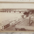 Lot 118 - Antique Boarded Photograph Of The Old Toll Bridge Over The Connecticut River, Springfield, Massachusetts, Photographed By E.J. Lazelle