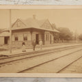 Lot 119 - Antique Boarded Photograph Of The Railroad Depot, Quincy, Massachusetts