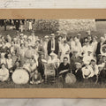Lot 122 - Antique Boarded Panoramic Photograph Of Large Group With Band