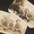 Lot 128 - Antique Snapshot Photo Album With 125+ Photographs, World War One Era, Featuring Soldiers At Camp Gardiner, Framingham, Massachusetts, 1917–1919, With Boy Scout Parade And Indian Motorcycle Sweater