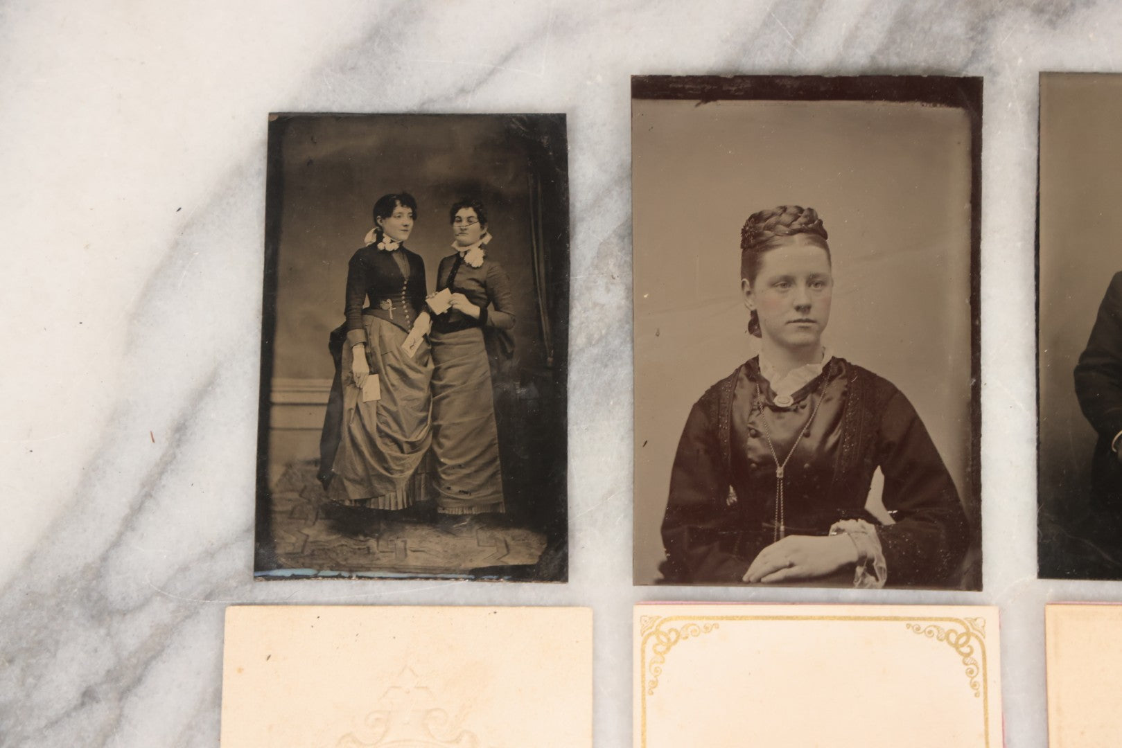 Lot 131 - Grouping Of Ten Antique Tintype Photographs, Including Two By M.D. Allen, Photographer, Fitchburg, Massachusetts