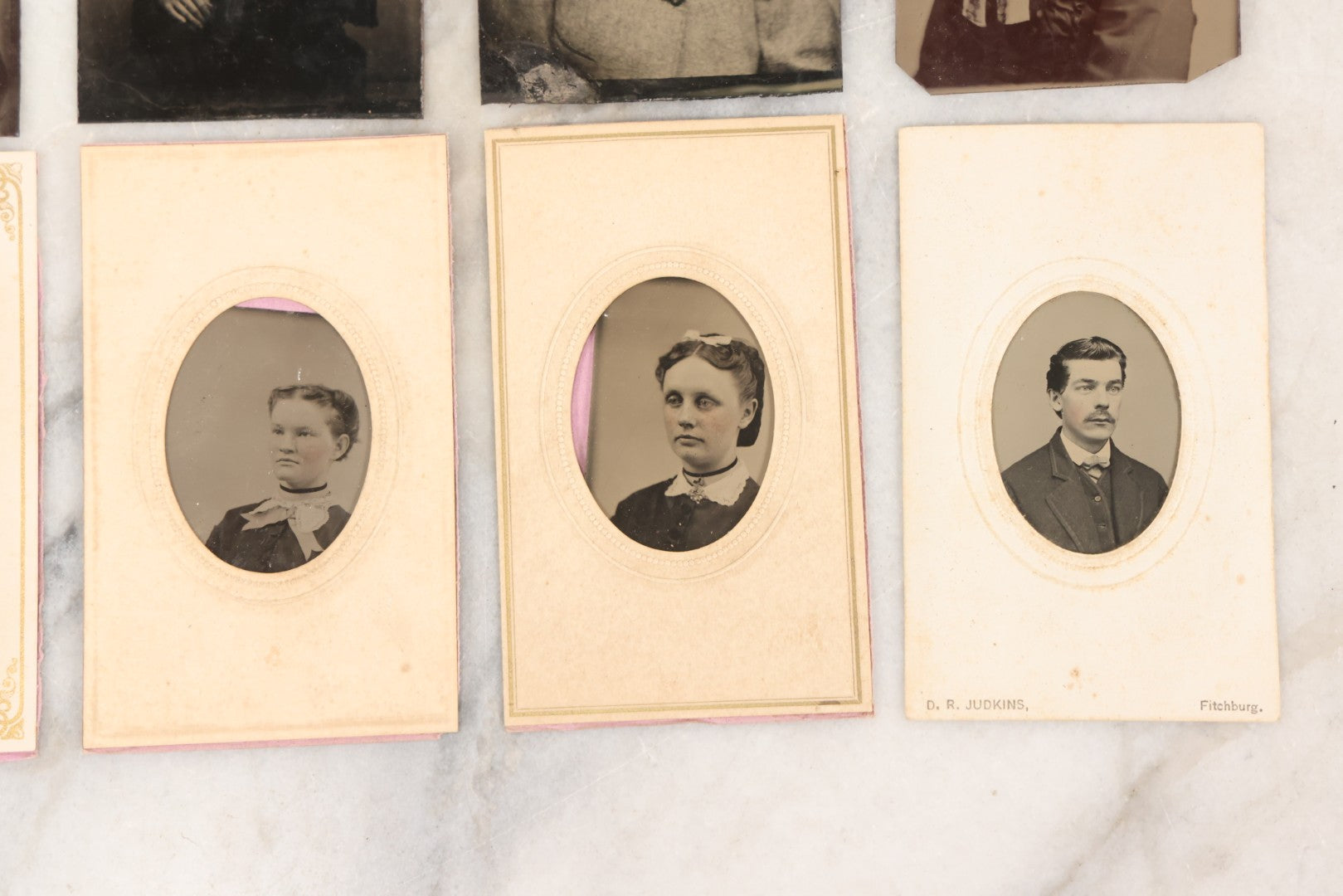 Lot 131 - Grouping Of Ten Antique Tintype Photographs, Including Two By M.D. Allen, Photographer, Fitchburg, Massachusetts