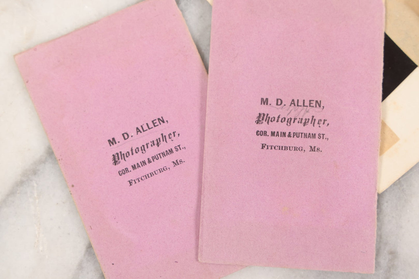 Lot 131 - Grouping Of Ten Antique Tintype Photographs, Including Two By M.D. Allen, Photographer, Fitchburg, Massachusetts