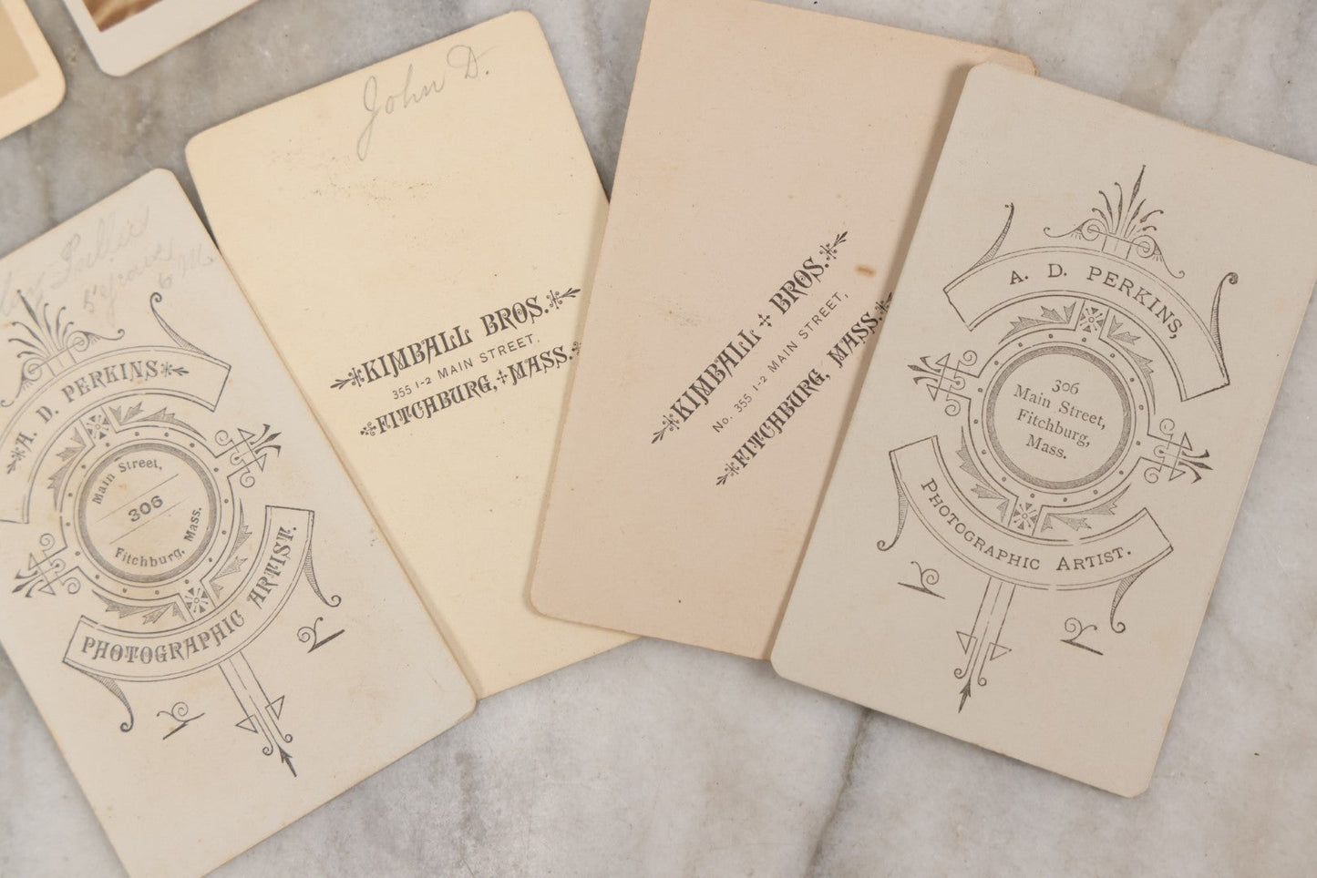 Lot 132 - Grouping Of Thirteen Antique Carte De Visite C.D.V. Photographs, Including Kimball Bros., Photographers
