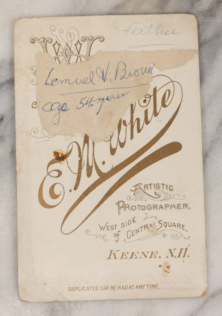 Lot 134 - Pair Of Antique Photographs Of Funeral Flower Arrangements, Including Freemason Tribute, By E.M. White, Keene, New Hampshire