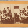 Lot 137 - Antique Stereoview 3D Photograph Card Titled “Giving Gas,” Showing Early Medical Or Dental Procedure