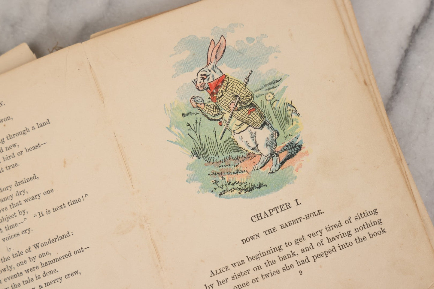 Lot 150 - "Alice's Adventures In Wonderland" Antique Children's Book By Lewis Carroll, Illustrated In Colors, Published By Gilbert H. McKibbin, New York, The Manhattan Young People's Library, Note Poor Condition