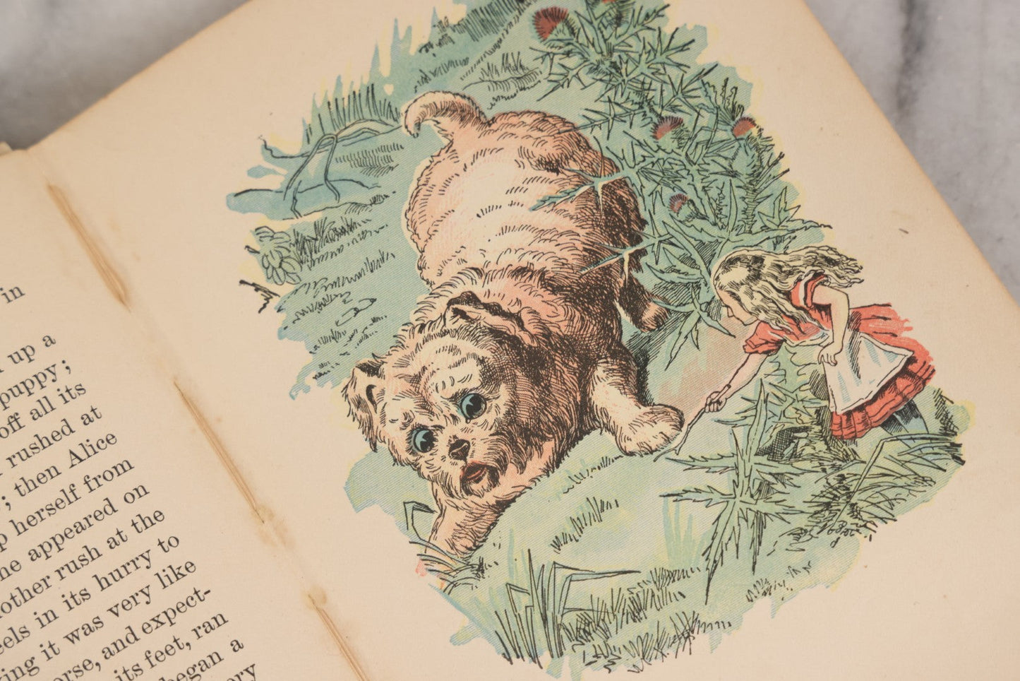 Lot 150 - "Alice's Adventures In Wonderland" Antique Children's Book By Lewis Carroll, Illustrated In Colors, Published By Gilbert H. McKibbin, New York, The Manhattan Young People's Library, Note Poor Condition