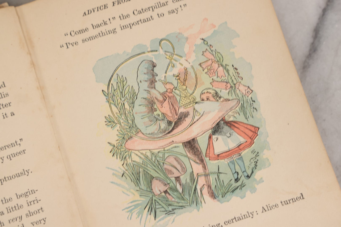 Lot 150 - "Alice's Adventures In Wonderland" Antique Children's Book By Lewis Carroll, Illustrated In Colors, Published By Gilbert H. McKibbin, New York, The Manhattan Young People's Library, Note Poor Condition