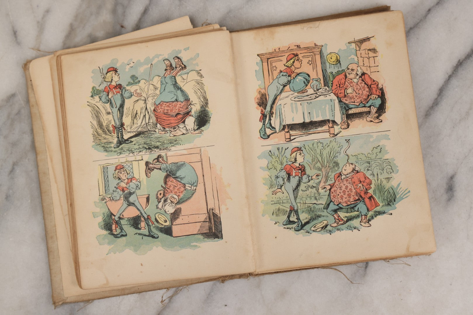 Lot 150 - "Alice's Adventures In Wonderland" Antique Children's Book By Lewis Carroll, Illustrated In Colors, Published By Gilbert H. McKibbin, New York, The Manhattan Young People's Library, Note Poor Condition