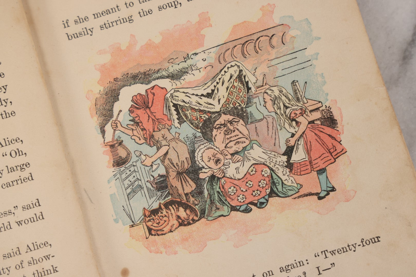 Lot 150 - "Alice's Adventures In Wonderland" Antique Children's Book By Lewis Carroll, Illustrated In Colors, Published By Gilbert H. McKibbin, New York, The Manhattan Young People's Library, Note Poor Condition