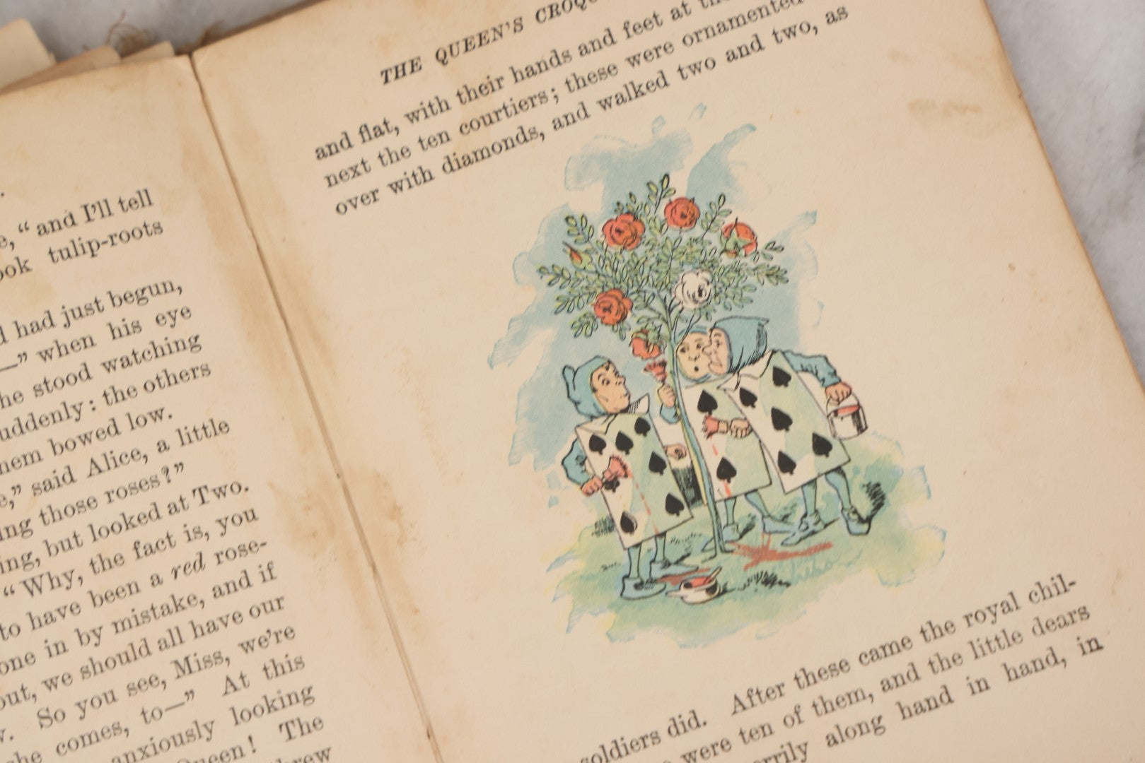 Lot 150 - "Alice's Adventures In Wonderland" Antique Children's Book By Lewis Carroll, Illustrated In Colors, Published By Gilbert H. McKibbin, New York, The Manhattan Young People's Library, Note Poor Condition