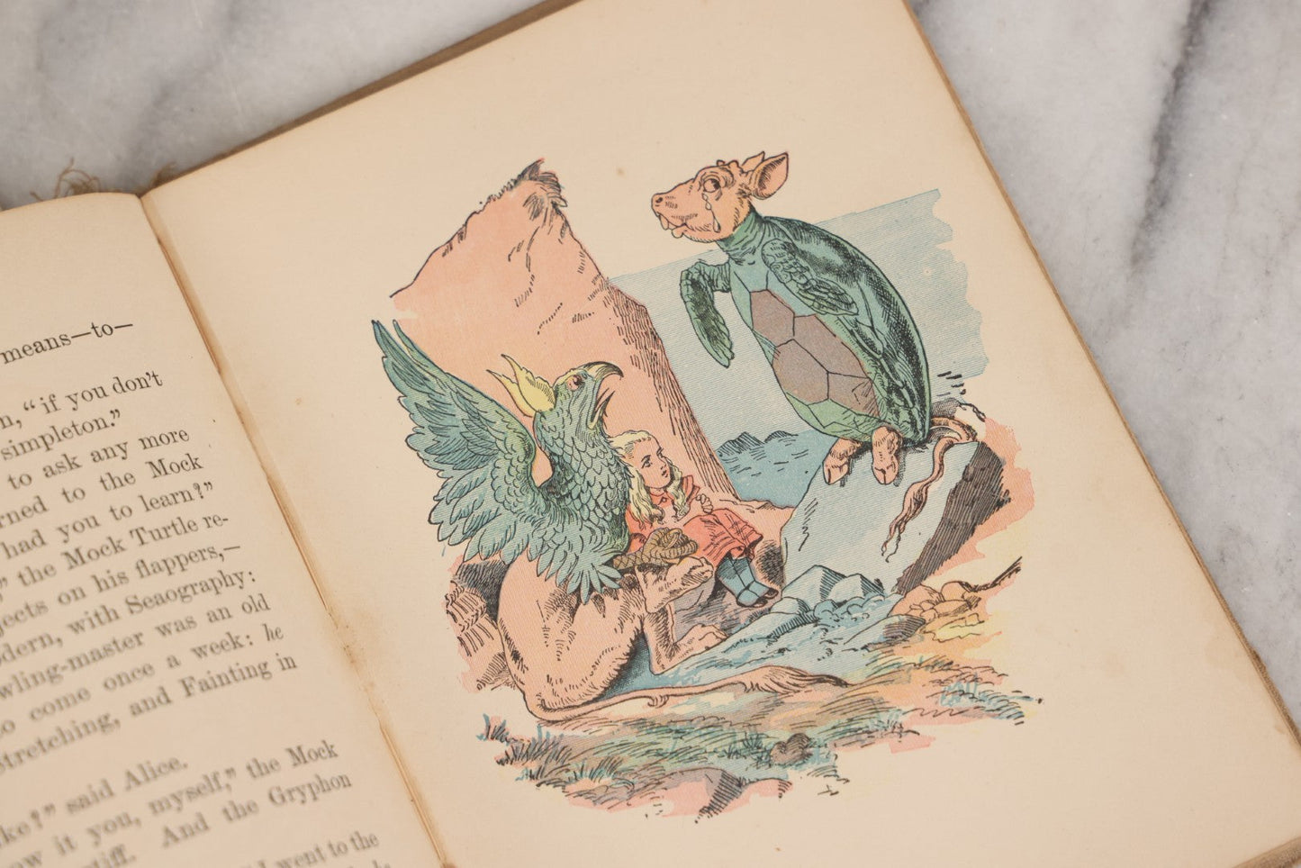Lot 150 - "Alice's Adventures In Wonderland" Antique Children's Book By Lewis Carroll, Illustrated In Colors, Published By Gilbert H. McKibbin, New York, The Manhattan Young People's Library, Note Poor Condition