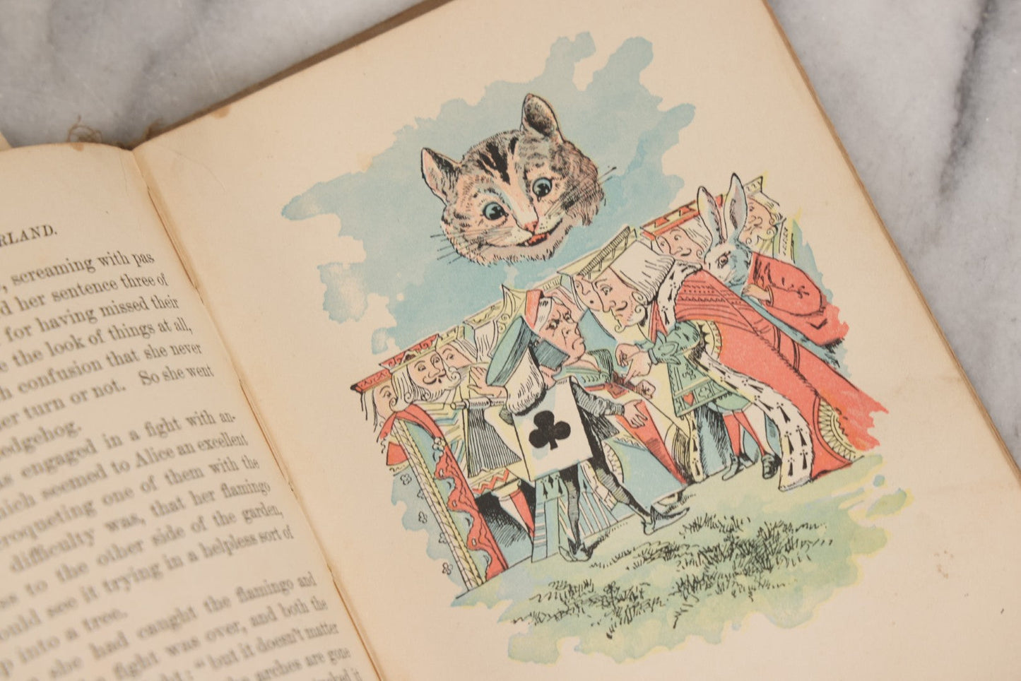 Lot 150 - "Alice's Adventures In Wonderland" Antique Children's Book By Lewis Carroll, Illustrated In Colors, Published By Gilbert H. McKibbin, New York, The Manhattan Young People's Library, Note Poor Condition