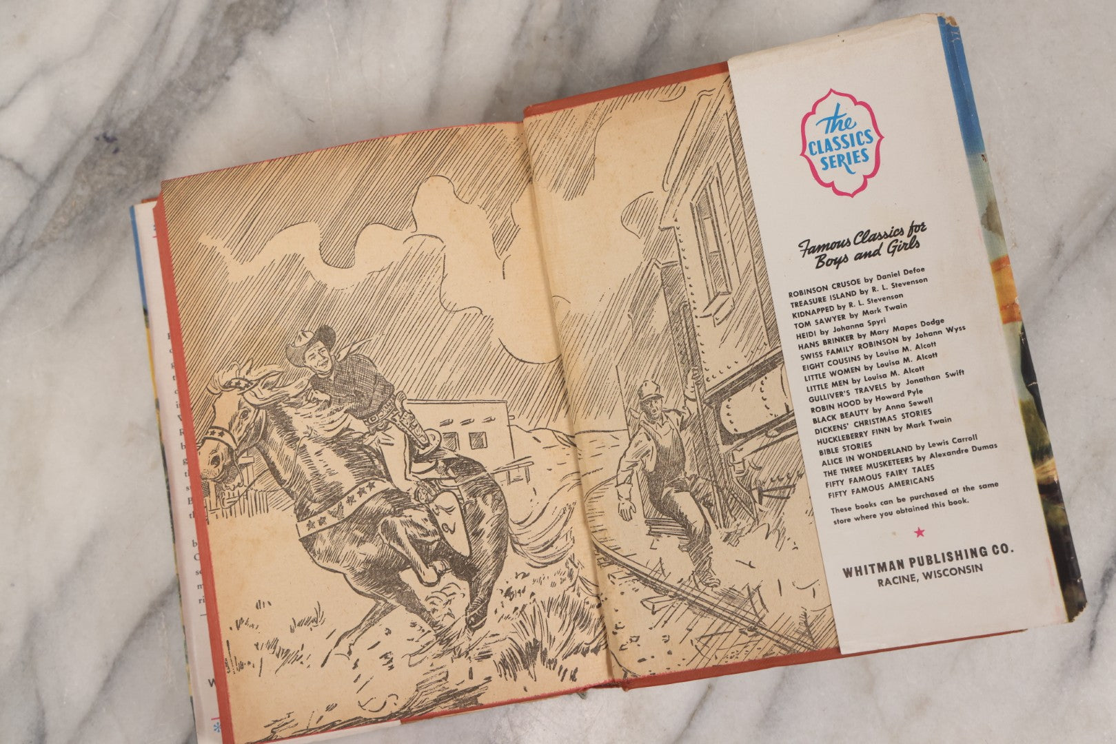 Lot 153 - "Roy Rogers And The Ghost Of Mystery Rancho" Vintage Western Adventure Book By Walker A. Tompkins, Illustrated By Andrew Bensen, Published By Whitman Publishing Company, Racine, Wisconsin