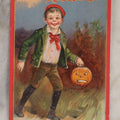 Lot 154 - Antique Embossed Halloween Postcard Of Boy With Jack-O-Lantern Candy Bucket, Copyright Raphael Tuck & Sons Co. Ltd., Halloween Series No. 174, Printed In Saxony, Unused, Circa 1910