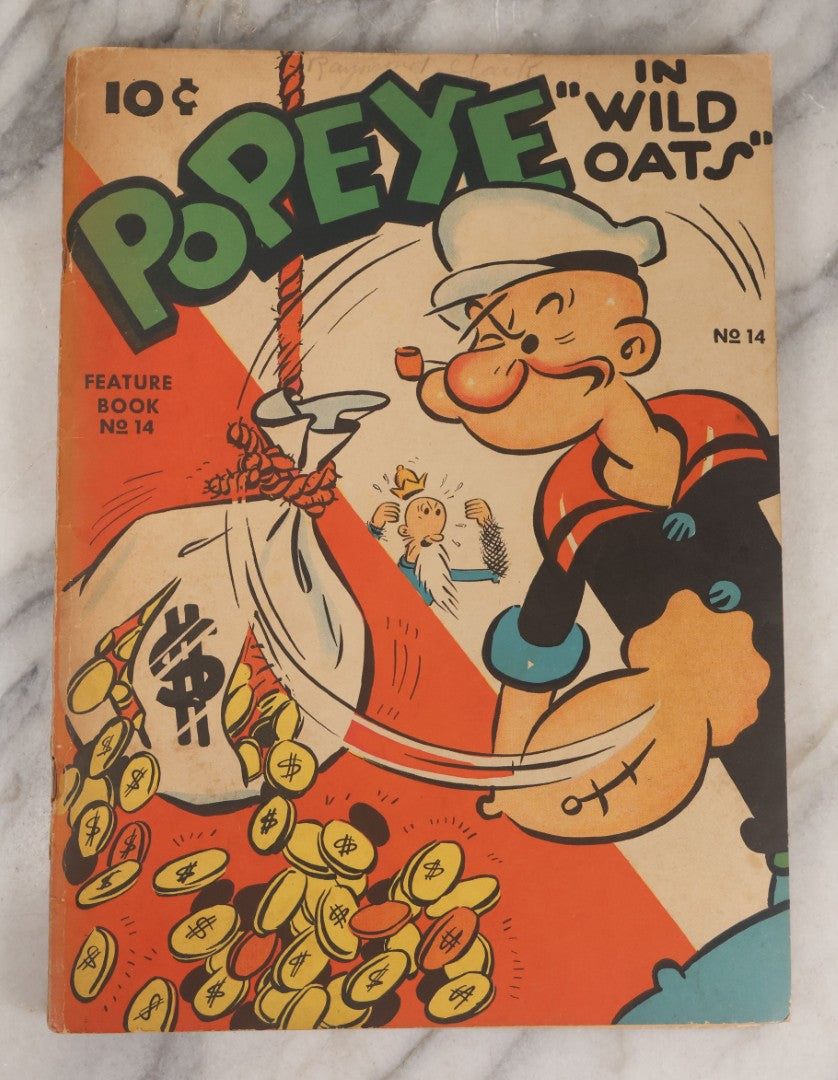 Lot 156 - "Popeye In 'Wild Oats'" Vintage Comic Book, Feature Book No. 14, Published By David McKay Company, Philadelphia, By E.C. Segar