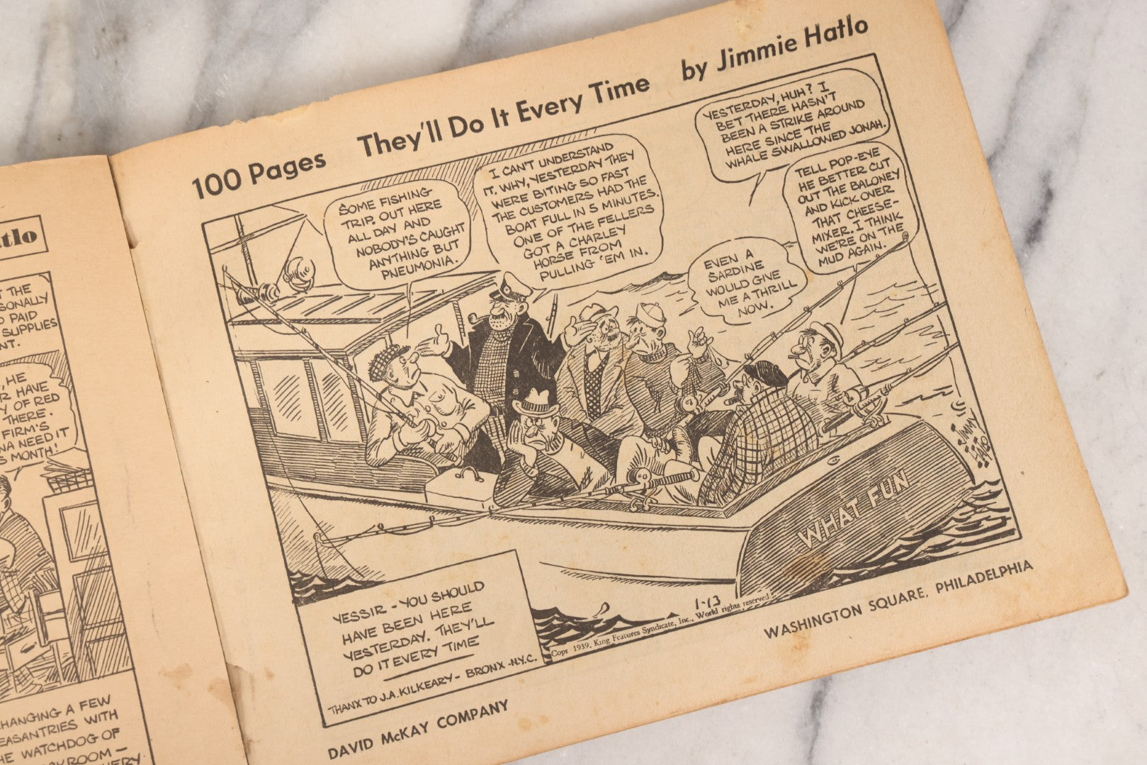 Lot 158 - "They'll Do It Every Time" Vintage Comic Book By Jimmy / Jimmie Hatlo, 100 Pages, Published By David McKay Company, Philadelphia, 1939