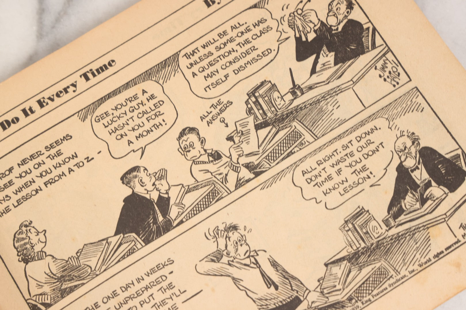 Lot 158 - "They'll Do It Every Time" Vintage Comic Book By Jimmy / Jimmie Hatlo, 100 Pages, Published By David McKay Company, Philadelphia, 1939
