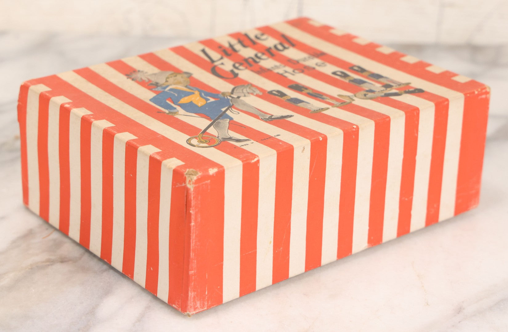 Lot 181 - Antique "Little General Infants Durable Hose" Undergarments Box, Printed By W.T. Grany Co., 1923