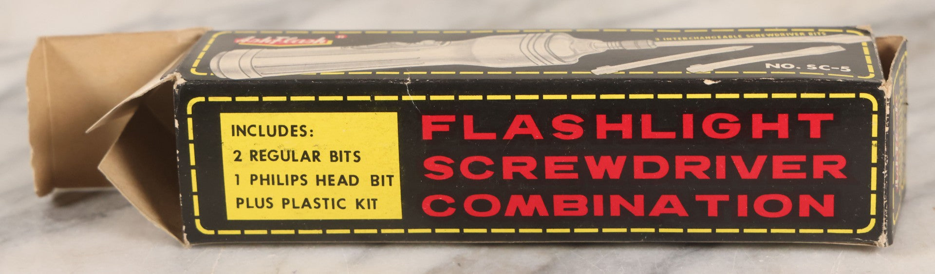 Lot 184 - Vintage Ashflash Flashlight And Screwdriver Combination Tool No. Sc-5 In Original Box