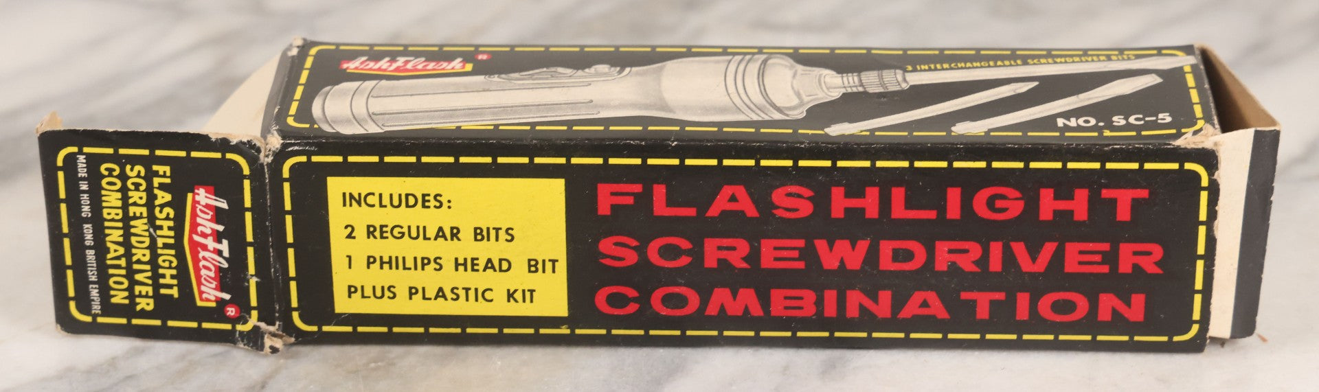 Lot 184 - Vintage Ashflash Flashlight And Screwdriver Combination Tool No. Sc-5 In Original Box